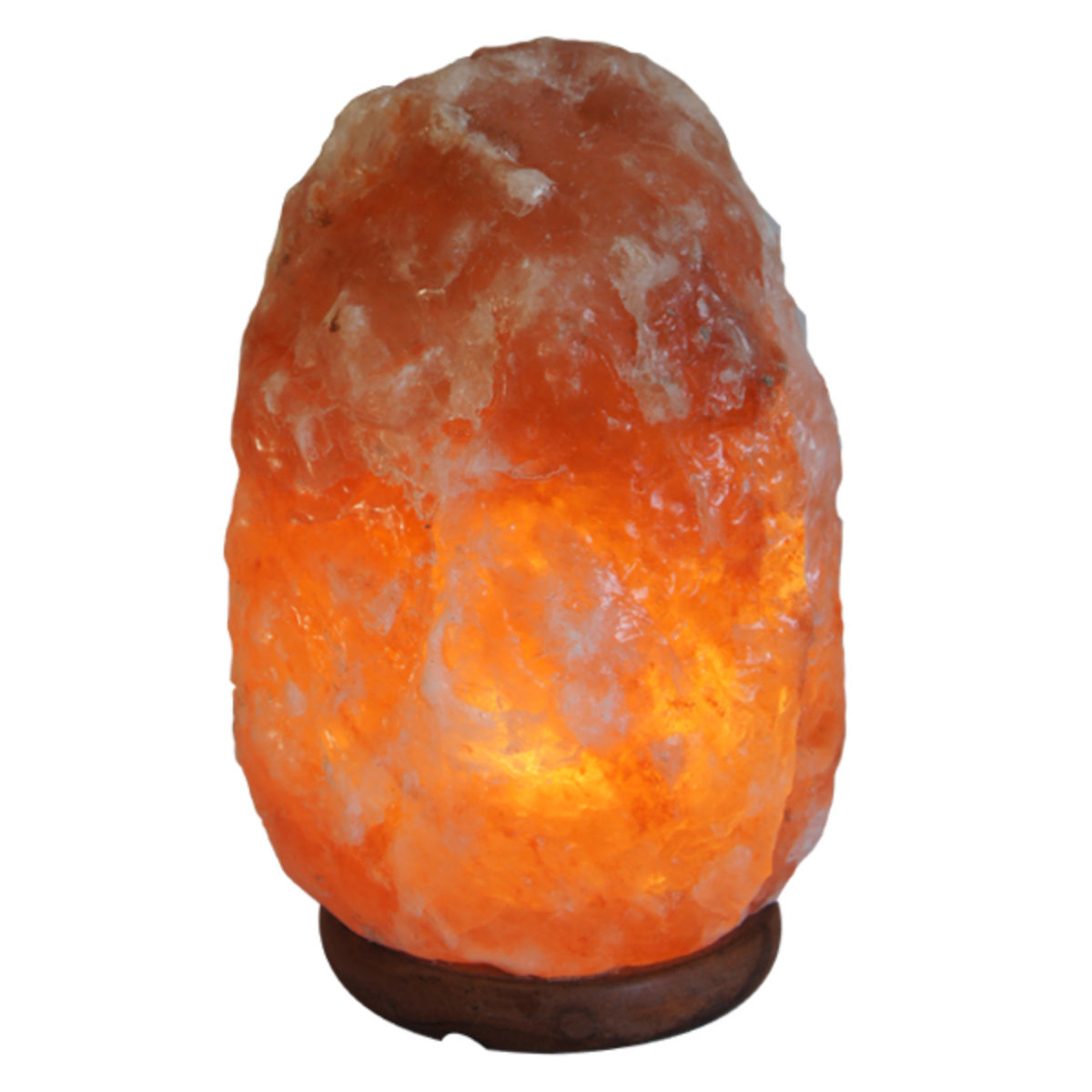 Lámpara de sal - Bombilla eléctrica de roca de sal de cristal del Himalaya  (hecha a mano)